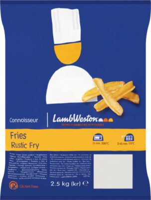 Pommes Großhandel LambWeston Connoisseur Fries Rustic Skin on 2874